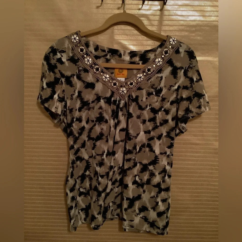 RUBY RD~EXOTIC BLOUSE~LG